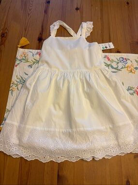 child of mine White Sundress with Eyelet Trim